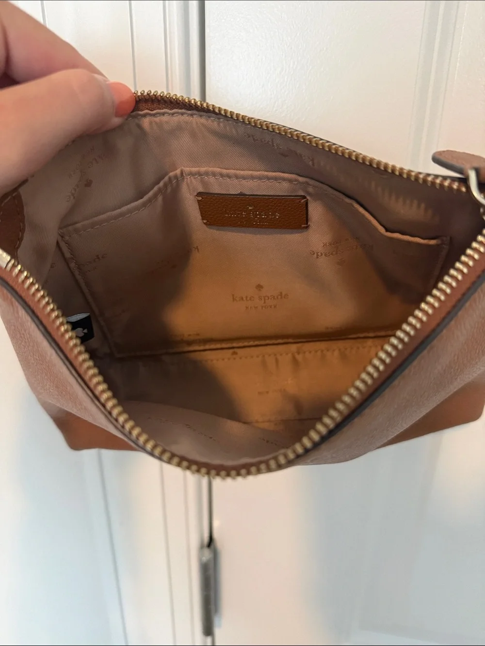 kate spade Brown Pebbled Leather Crossbody Bag